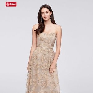 Oleg Cassini David's Bridal strapless dress